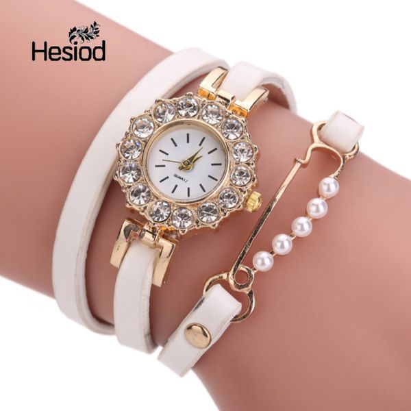hesiod small imitation pearl pin crystal bracelet watches women multilayer leather quartz wristwatches, Slivery;brown
hesiod small imitation pearl pin crystal bracelet watches women multilayer leather quartz wristwatches, Slivery;brown