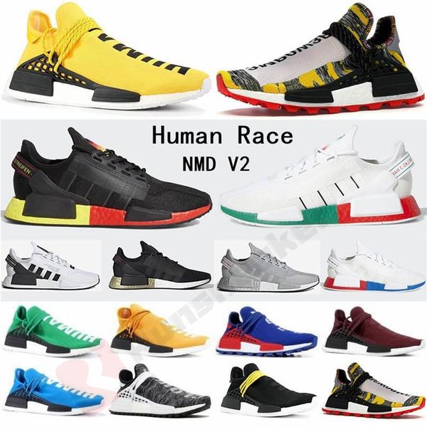 2020 pharrell williams nmd r1 v2 trainers human race running shoes equality bbc black nobel tripler know soul mens womens sports sneakers