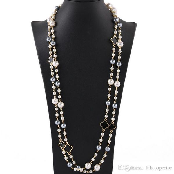 women pearl sweater chain necklace double layer pearl beaded necklace jewelry gift for love high quality, Silver
women pearl sweater chain necklace double layer pearl beaded necklace jewelry gift for love high quality, Silver