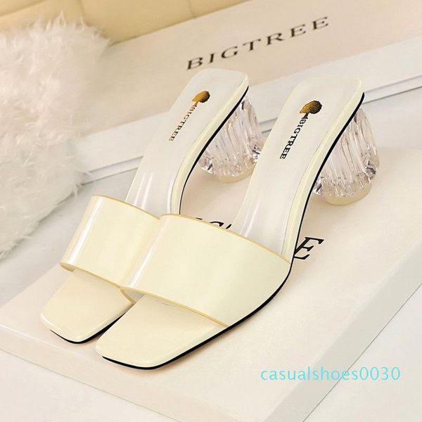 summer women high heels slippers transparent block heel sandals open toe ladies slides square toe shoes black red yellow t06
summer women high heels slippers transparent block heel sandals open toe ladies slides square toe shoes black red yellow t06