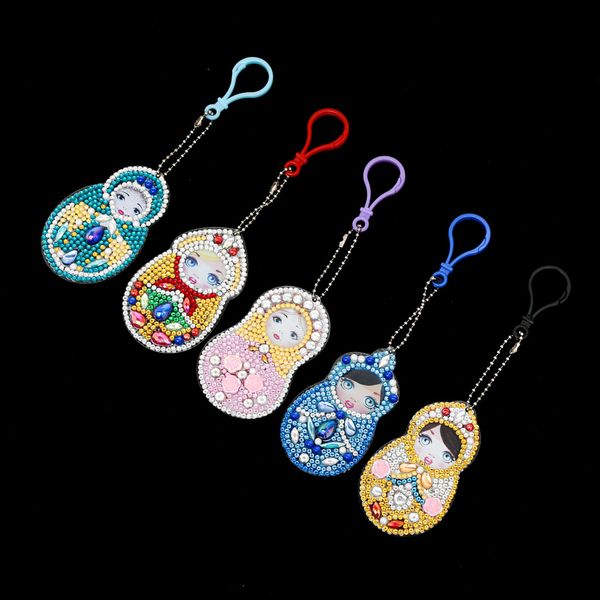 new special shaped diamond painting cartoon keychain handmade russian doll children's bags zipper women bags pendant decoration, Black
new special shaped diamond painting cartoon keychain handmade russian doll children's bags zipper women bags pendant decoration, Black