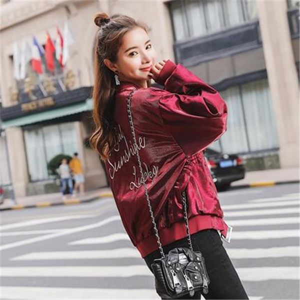 new coat female short paragraph 2019 spring autumn women harajuku style jacket loose korean bf baseball uniform coats x392, Black;brown
new coat female short paragraph 2019 spring autumn women harajuku style jacket loose korean bf baseball uniform coats x392, Black;brown