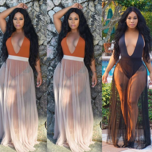 new fashion women pleated bikini cover-ups swimwear sheer mesh beach long maxi wrap skirt pareo sundress sexy, White;black
new fashion women pleated bikini cover-ups swimwear sheer mesh beach long maxi wrap skirt pareo sundress sexy, White;black