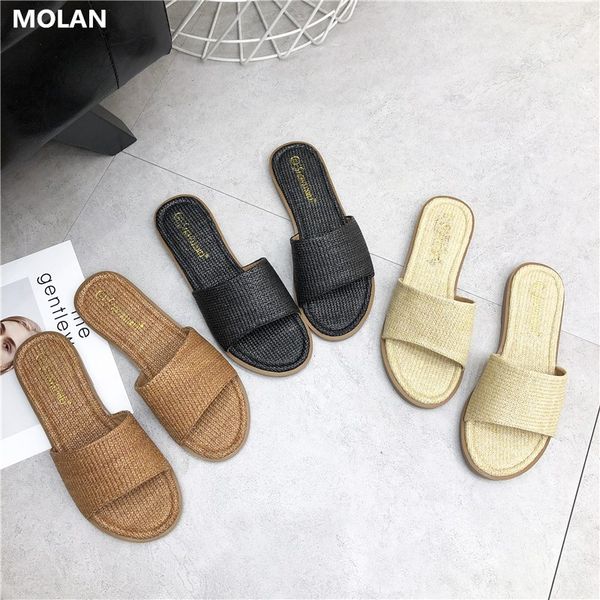 molan 2020 summer new fashion simple soft bottom cane flat slippers slip on loafers mules flip flops casual 35-40, Black
molan 2020 summer new fashion simple soft bottom cane flat slippers slip on loafers mules flip flops casual 35-40, Black