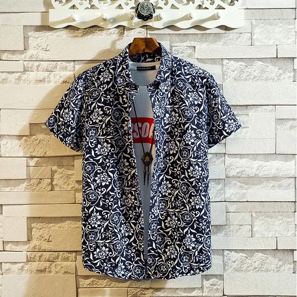 men shirt summer hawaiian short sleeve shirt streetwear casual beach loose male plus size blouse camisas masculinas, White;black
men shirt summer hawaiian short sleeve shirt streetwear casual beach loose male plus size blouse camisas masculinas, White;black