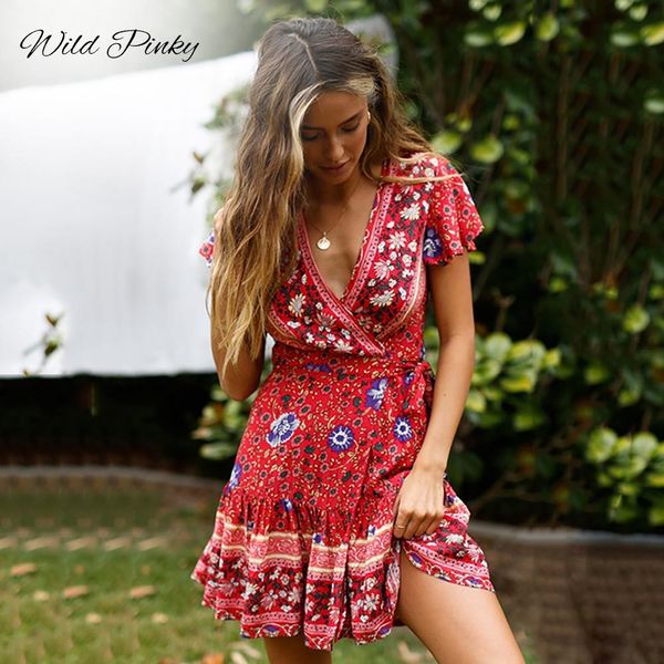wildpinky bohemian floral mini women summer dress festa v neck ruffle bandage dress female 2019 elegant holiday beach sundress, Black;gray
wildpinky bohemian floral mini women summer dress festa v neck ruffle bandage dress female 2019 elegant holiday beach sundress, Black;gray
