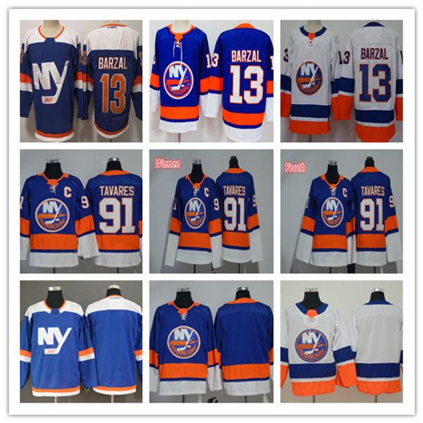 

Men's New York Islanders 13 Mathew Barzal 91 John Tavares Fanatics Branded Royal Breakaway Player Hockey Jerseys Women Youth Kids