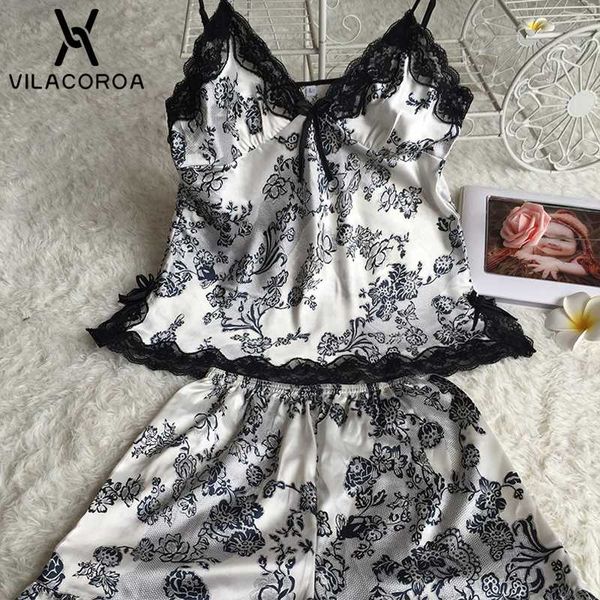 ice silk lace stitching print v-neck camis pajamas for women sleeveless + shorts 2 piece set pajama set pyjama femme, Blue;gray
ice silk lace stitching print v-neck camis pajamas for women sleeveless + shorts 2 piece set pajama set pyjama femme, Blue;gray