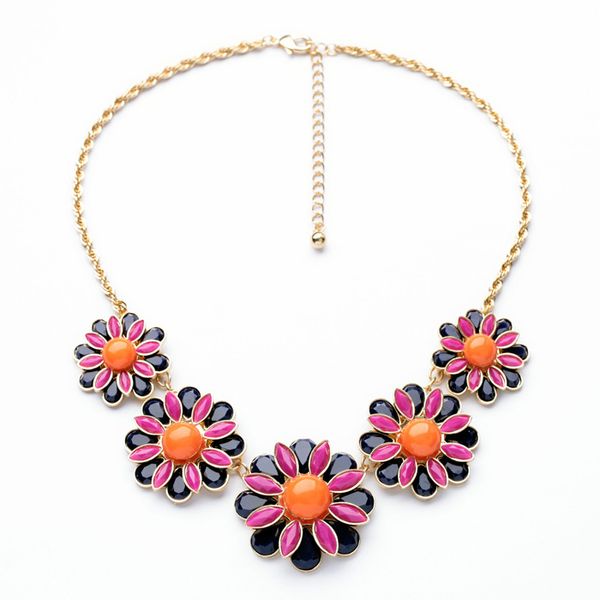 kissme hyperbole colorful resin flowers women statement necklace gold color easy-matching sweater coat necklace fashion jewelry, Silver
kissme hyperbole colorful resin flowers women statement necklace gold color easy-matching sweater coat necklace fashion jewelry, Silver