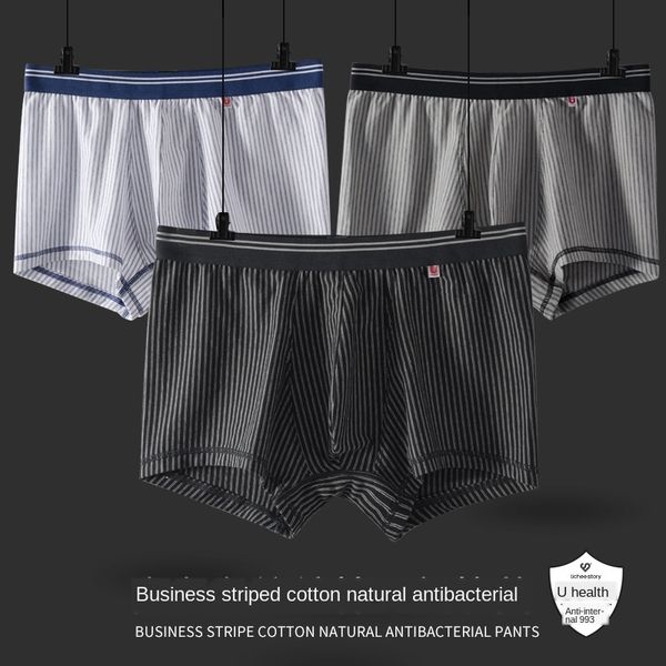 men's natural antibacterial underwear men's boxer pants pure cotton stripe underwear business large size youth boxer pants, Black;white
men's natural antibacterial underwear men's boxer pants pure cotton stripe underwear business large size youth boxer pants, Black;white
