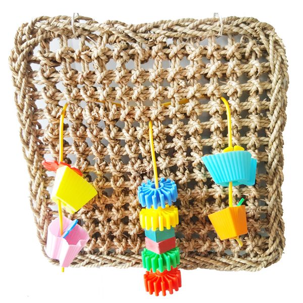 hz - 9 ) parrot toys bird toys straw plaited article network to climb gnaw toys 30*30cm , 392g
hz - 9 ) parrot toys bird toys straw plaited article network to climb gnaw toys 30*30cm , 392g