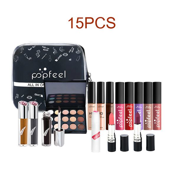 15pcs professional makeup set makeup kit lipstick concealer lip gloss hd contour concealer with cosmetic bag
15pcs professional makeup set makeup kit lipstick concealer lip gloss hd contour concealer with cosmetic bag