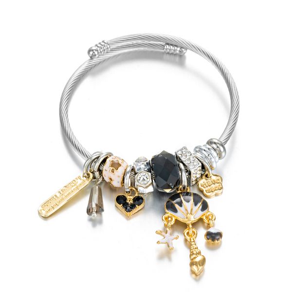 fashion geometric golden letter shell starfish pendant bracelets for women bohemian crystal heart star bangle female jewelry, Black
fashion geometric golden letter shell starfish pendant bracelets for women bohemian crystal heart star bangle female jewelry, Black