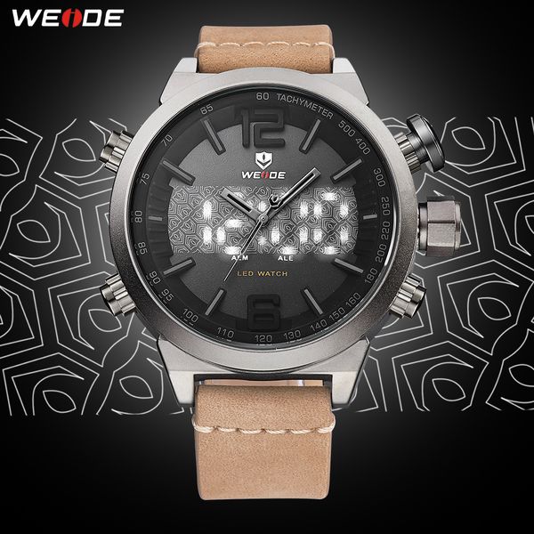 weide mens sport brand digital auto date alarm leather strap back light quartz multiple time zone wristwatches relogio masculino, Slivery;brown
weide mens sport brand digital auto date alarm leather strap back light quartz multiple time zone wristwatches relogio masculino, Slivery;brown