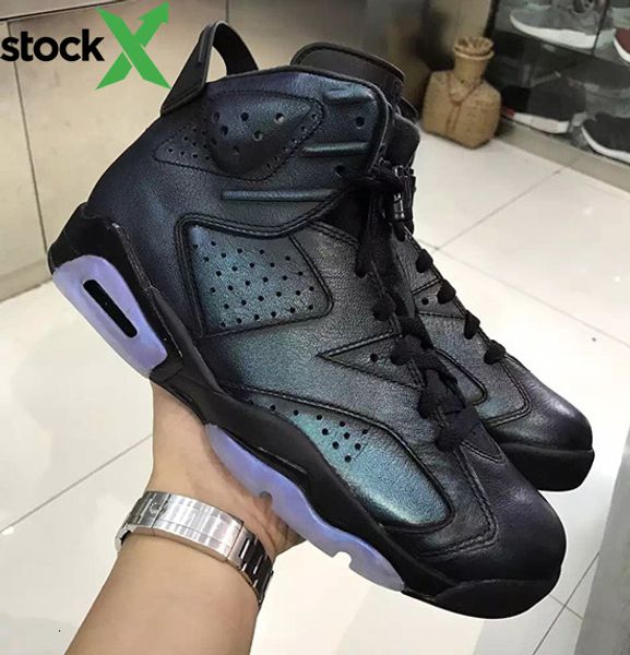6 6s chameleon men basketball shoes 6s black green chameleon sports sneakers with shoes box