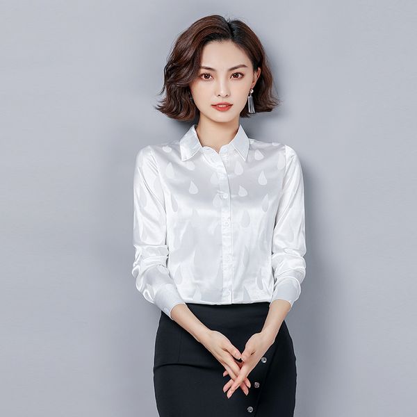 luxury silk satin designer shirts spring fall women long sleeve lapel neck ladies runway blouse plus size slim office button shirt, White
luxury silk satin designer shirts spring fall women long sleeve lapel neck ladies runway blouse plus size slim office button shirt, White
