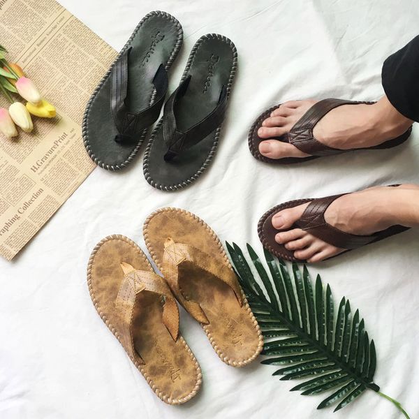 men's sandals 2019 summer new rubber flip flops men's tide outdoor fashion england flip flops, Black
men's sandals 2019 summer new rubber flip flops men's tide outdoor fashion england flip flops, Black