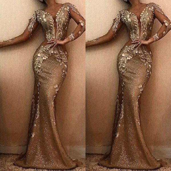 sparkling sequins long sleeve deep v-neck mermaid prom dresses handmade applique beaded formal evening gowns 2019 fashion party dresses, Black
sparkling sequins long sleeve deep v-neck mermaid prom dresses handmade applique beaded formal evening gowns 2019 fashion party dresses, Black