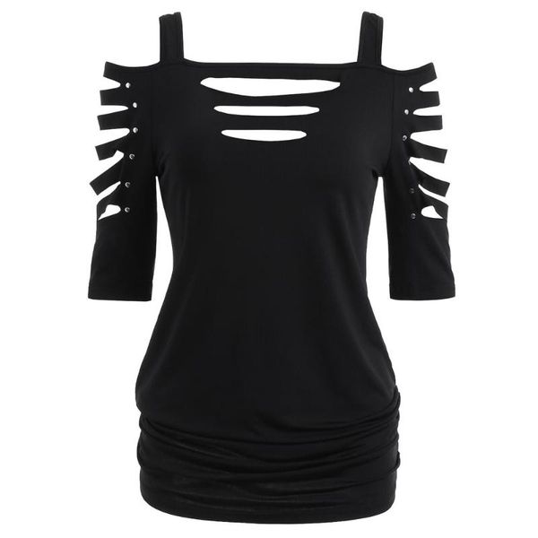 black shirt womens shoulder cut lacerated sleeve shirt hollow out casual fashion streetwear off shoulder blouses #t1g, White
black shirt womens shoulder cut lacerated sleeve shirt hollow out casual fashion streetwear off shoulder blouses #t1g, White