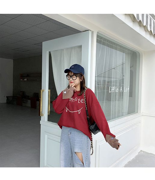 2019 double-day plus-size women's winter fat mm plus 200 pounds cartoon matching color sleeve plus cashmere sweaterx235, Black
2019 double-day plus-size women's winter fat mm plus 200 pounds cartoon matching color sleeve plus cashmere sweaterx235, Black