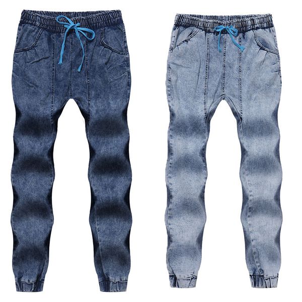 2019 new men's slim jeans dark blue / light blue stretch jeans men's elastic waist distressed retro feet wide leg pants
2019 new men's slim jeans dark blue / light blue stretch jeans men's elastic waist distressed retro feet wide leg pants