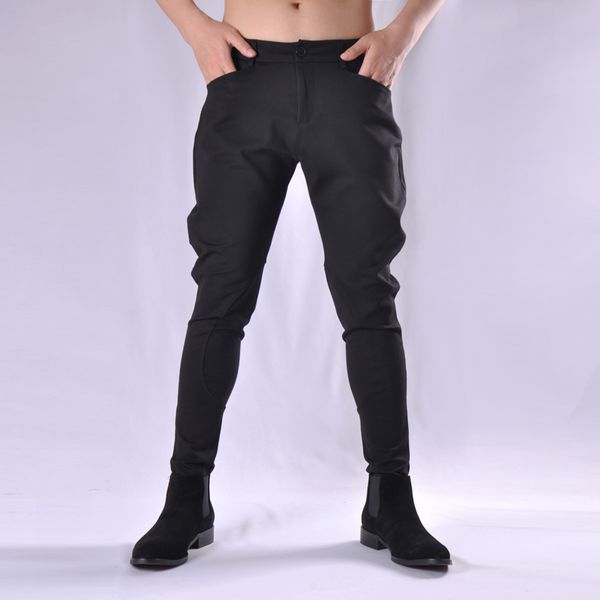 2018 new men's clothing hair stylist fashion elastic harem pants tapered pants plus size singer costumes m-3xl, Black
2018 new men's clothing hair stylist fashion elastic harem pants tapered pants plus size singer costumes m-3xl, Black