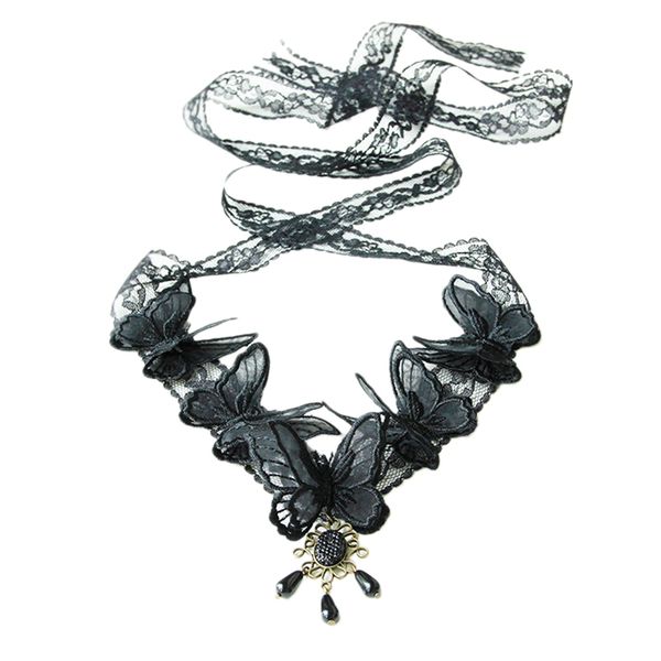 baroque black mesh lace butterfly hair band headband goth long ribbon pendant hair accessories, White;golden
baroque black mesh lace butterfly hair band headband goth long ribbon pendant hair accessories, White;golden