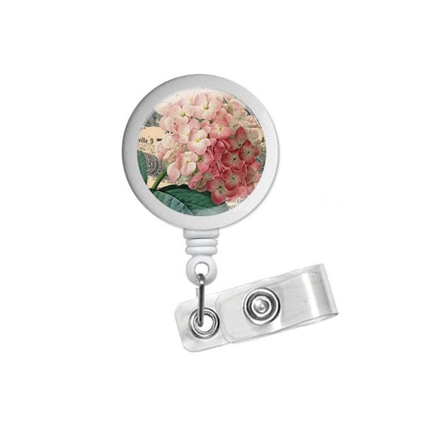 name badge reel, pink hydrangea badge holder, cute clip, vintage floral retractable id holder, clip, steth tag, Silver
name badge reel, pink hydrangea badge holder, cute clip, vintage floral retractable id holder, clip, steth tag, Silver