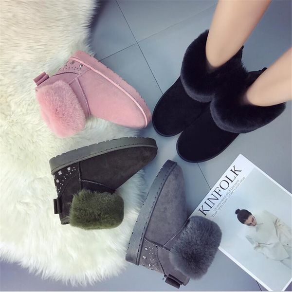 women's boots 2018 winter new plus velvet thick snow boots women's thick-bottomed short ankle bow student, Black
women's boots 2018 winter new plus velvet thick snow boots women's thick-bottomed short ankle bow student, Black