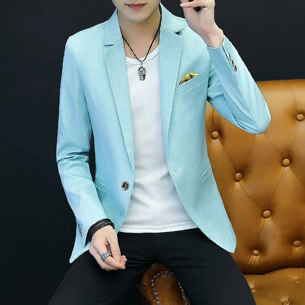 2019 men's cultivate one's morality to pure color suit adolescent leisure suit, White;black
2019 men's cultivate one's morality to pure color suit adolescent leisure suit, White;black