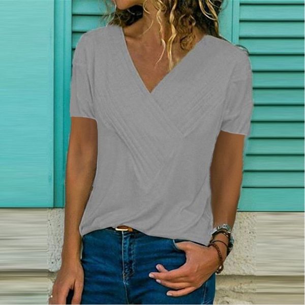 plus size casual t shirt women's tshirt 2019 new female and shirt short sleeve v-neck tee shirts vintage korean t-shirt, White
plus size casual t shirt women's tshirt 2019 new female and shirt short sleeve v-neck tee shirts vintage korean t-shirt, White