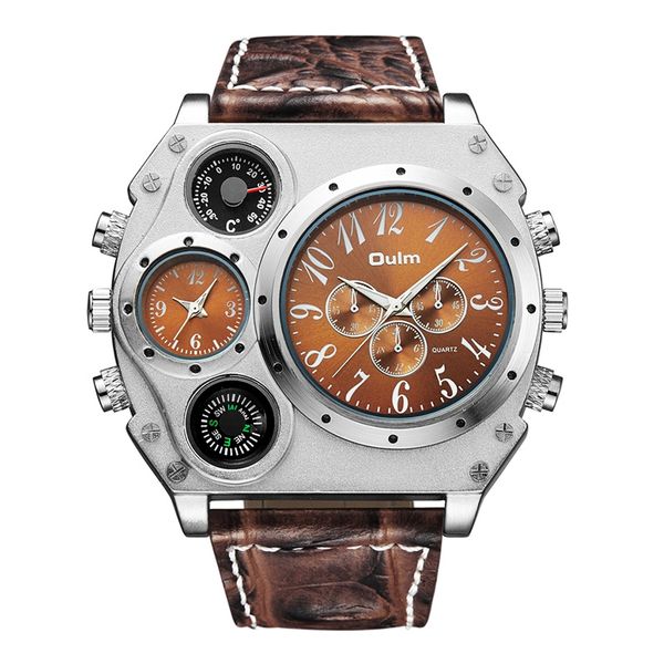 Oulm Unique Designer Brand Male Sports Watch Multiple Time Zone Quartz Watches Big Face Casual Wristwatch Mens Military Watch
Oulm Unique Designer Brand Male Sports Watch Multiple Time Zone Quartz Watches Big Face Casual Wristwatch Mens Military Watch