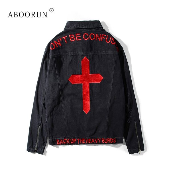 aboorun hip hop men's denim jackets cross embroidery printed jackets spring autumn coat outerwear for male x460, Black;brown
aboorun hip hop men's denim jackets cross embroidery printed jackets spring autumn coat outerwear for male x460, Black;brown
