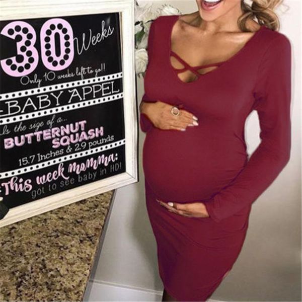 new arrival 2019 maternity clothing summer long sleeve dress solid v neck strap bandage over-the-knee bodycon pregnant dress, Black;gray
new arrival 2019 maternity clothing summer long sleeve dress solid v neck strap bandage over-the-knee bodycon pregnant dress, Black;gray