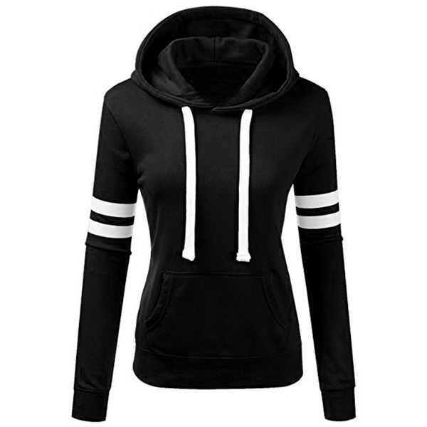 feitong women sweatshirt streetwear winter stripe hoodies sweatshirt long sleeve pocket blouse hooded pocket pullover shirt, Black
feitong women sweatshirt streetwear winter stripe hoodies sweatshirt long sleeve pocket blouse hooded pocket pullover shirt, Black