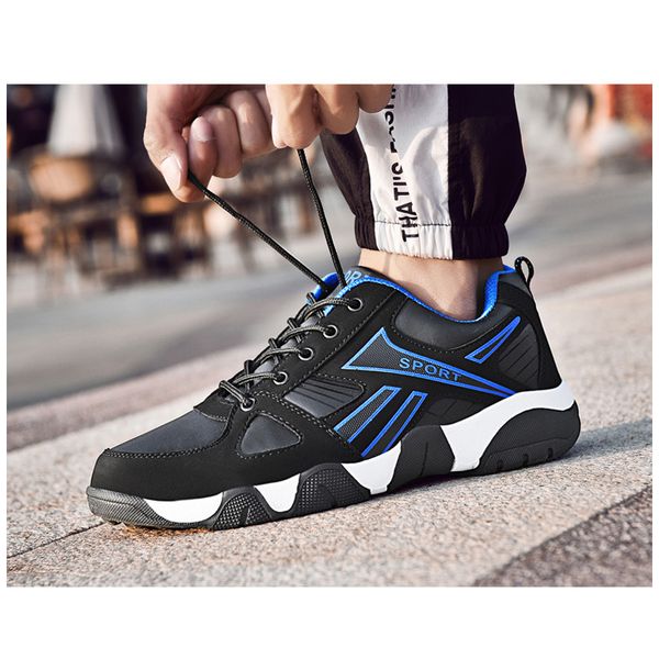 outdoor casual sports sneakers man large size leather lovers shoes men's shoes 2019 new non-slip running for male, Black
outdoor casual sports sneakers man large size leather lovers shoes men's shoes 2019 new non-slip running for male, Black