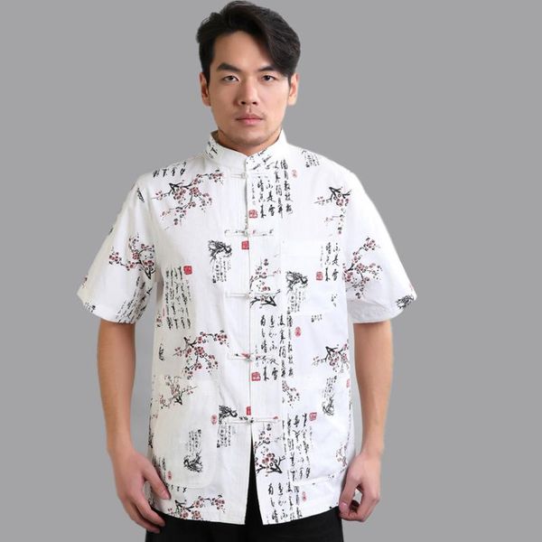 white men's cotton short sleeve shirt traditional chinese classic clothing hombre camisa size l xl xxl xxxl mntp24b, White;black
white men's cotton short sleeve shirt traditional chinese classic clothing hombre camisa size l xl xxl xxxl mntp24b, White;black