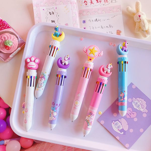 ballpoint pen ten-color japanese cute color press ball-point pen cartoon students write multi-function hand account mark, Blue;orange
ballpoint pen ten-color japanese cute color press ball-point pen cartoon students write multi-function hand account mark, Blue;orange