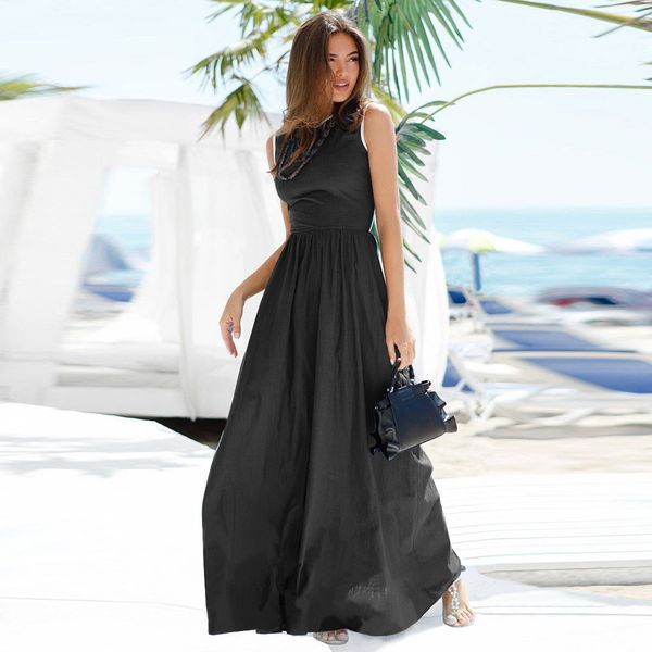 2019 new fashion women summer sleeveless solid o-neck bohemian long dresse maxi dress o-neck sleeveless design, Black;gray
2019 new fashion women summer sleeveless solid o-neck bohemian long dresse maxi dress o-neck sleeveless design, Black;gray