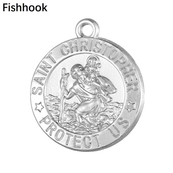 fishhook 20pcs/lot st.chriser religious pendants for making gold and silver color round charm for necklace jewelry gift
fishhook 20pcs/lot st.chriser religious pendants for making gold and silver color round charm for necklace jewelry gift