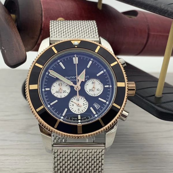 promotion price 1884 superocean 47mm quartz chronometer mens watches mesh bracelet watch with three working subdials, Slivery;brown
promotion price 1884 superocean 47mm quartz chronometer mens watches mesh bracelet watch with three working subdials, Slivery;brown