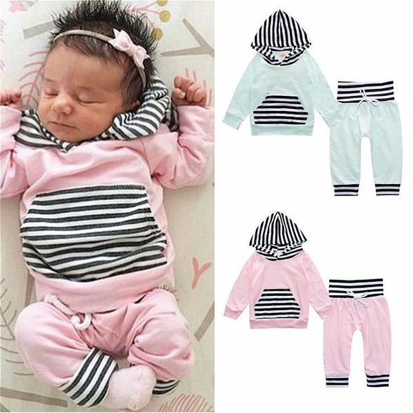 2pcs baby girls casual set baby newborn kids toddler boys outfits striped long sleeve hooded t-shirt+pants clothing sets, White
2pcs baby girls casual set baby newborn kids toddler boys outfits striped long sleeve hooded t-shirt+pants clothing sets, White