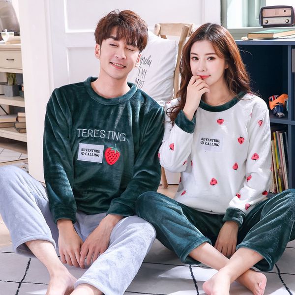 couples thick warm flannel print long sleeve pajama sets for women 2019 winter coral velvet sleepwear suit men homewear clothes, Black;red
couples thick warm flannel print long sleeve pajama sets for women 2019 winter coral velvet sleepwear suit men homewear clothes, Black;red