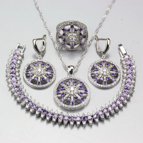 manny trinket round hollow purple crystal 925 sterling silver jewelry sets earring pendant necklace bracelet 2018 new arrival, Slivery;golden
manny trinket round hollow purple crystal 925 sterling silver jewelry sets earring pendant necklace bracelet 2018 new arrival, Slivery;golden