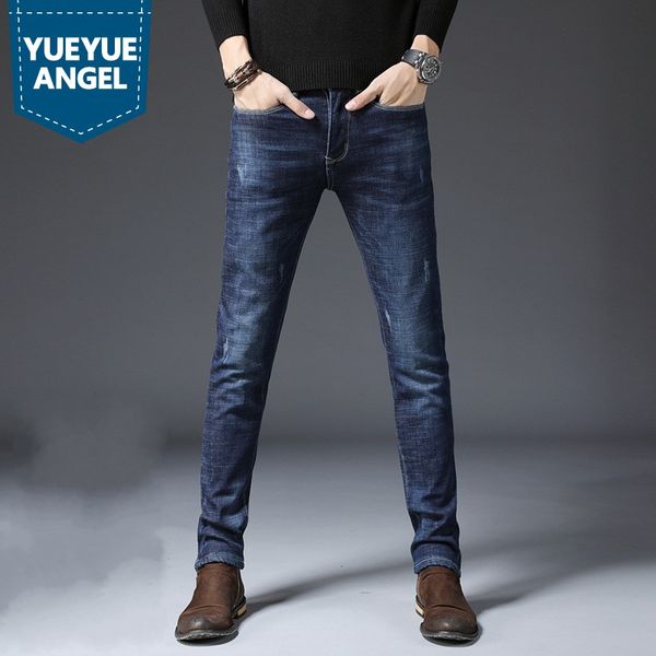 high street men straight leg jeans casual slim fit business denim trousers winter new thicken stretch zipper jeans blue/black
high street men straight leg jeans casual slim fit business denim trousers winter new thicken stretch zipper jeans blue/black