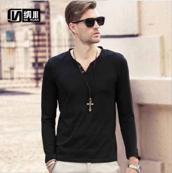 fashion men's button long sleeve slim fitness t shirt v neck muscle tee t-shirt casual, White;black
fashion men's button long sleeve slim fitness t shirt v neck muscle tee t-shirt casual, White;black