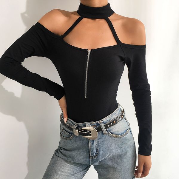 gothic halter long sleeve black bodysuit women autumn winter zipper bodycon jumpsuit backless cotton basic bodysuit women, Black;white
gothic halter long sleeve black bodysuit women autumn winter zipper bodycon jumpsuit backless cotton basic bodysuit women, Black;white