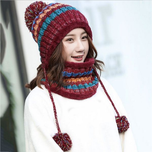 winter hat scarf set for women fashion stripe warm knitted hat ear velvet thicken crochet winter hairball caps scarf set, Blue;gray
winter hat scarf set for women fashion stripe warm knitted hat ear velvet thicken crochet winter hairball caps scarf set, Blue;gray