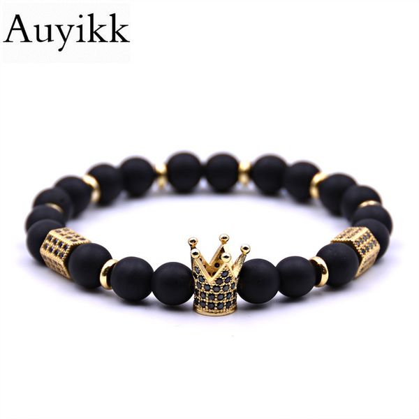 beaded, strands auyikk micro pave black cz zirconia crown charm bracelets matte stone beads bracelet men pulseras mujer bileklik
beaded, strands auyikk micro pave black cz zirconia crown charm bracelets matte stone beads bracelet men pulseras mujer bileklik