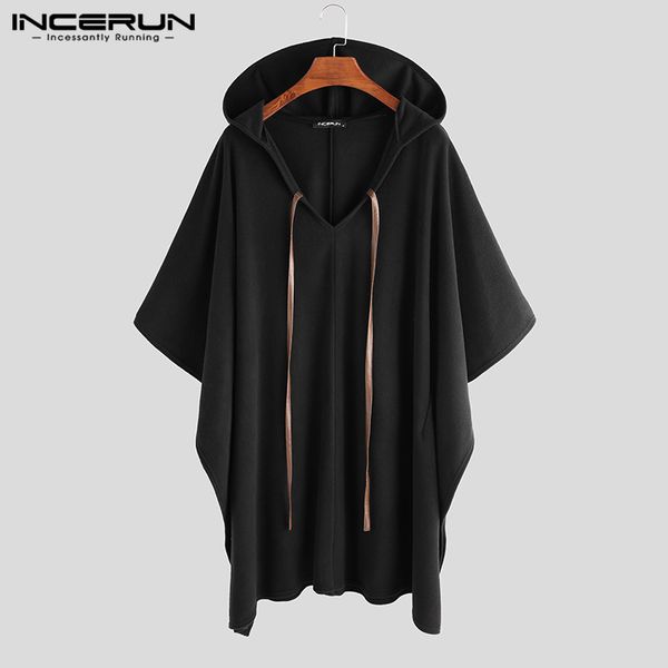 fashion men cloak coats hooded cape solid streetwear 2019 handsome v neck loose jackets irregular men long trench s-5xl incerun, Tan;black
fashion men cloak coats hooded cape solid streetwear 2019 handsome v neck loose jackets irregular men long trench s-5xl incerun, Tan;black